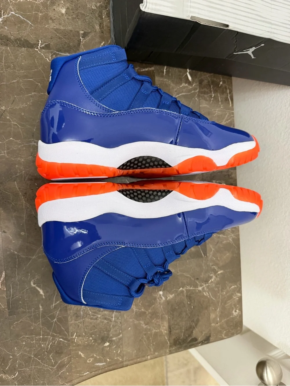 New! Air Jordan 11 Retro, Blue, Orange & White, Men’s Size 8